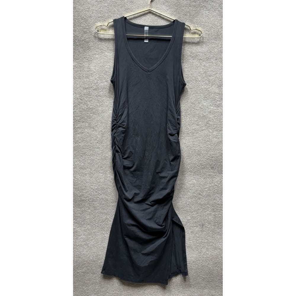 Beyond Yoga‎ Fit the Mood Midi Tank Dress Womens Medium Charcoal Black Stretch